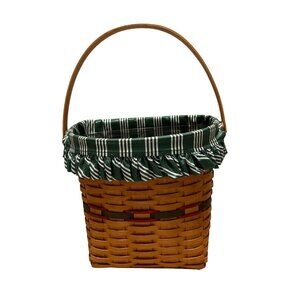 Longaberger Dresden Hanging Basket with Cloth and Plastic Liners Medium 1998